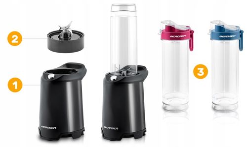 BLENDER KIELICHOWY SMOOTHIE DO KOKTAJLI BERDSEN 700W + 2 BUTELKI 0,57L na Arena.pl