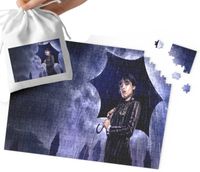 PUZZLE - Wednesday Addams WZORY Z BAJEK I GIER PREZENT 192el + WORECZEK
