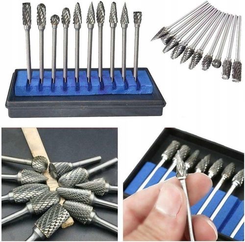 FREZY TRZPIENIOWE DO METALU 10SZT Z WĘGLIK WOLFRAMU Z WĘGLIKA na Arena.pl