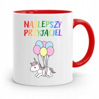 Kubek Czerwony Dla Dzieci Najlepszy Przyjaciel Z Nadrukiem Ze Zdjęciem