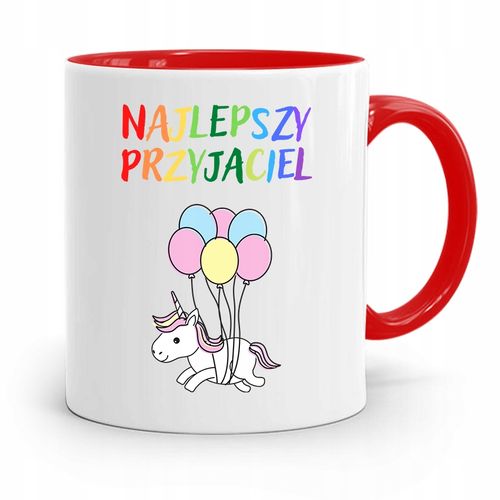 Kubek Czerwony Dla Dzieci Najlepszy Przyjaciel Z Nadrukiem Ze Zdjęciem na Arena.pl