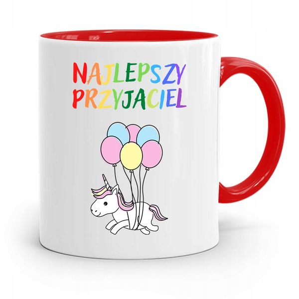 Kubek Czerwony Dla Dzieci Najlepszy Przyjaciel Z Nadrukiem Ze Zdjęciem zdjęcie 1