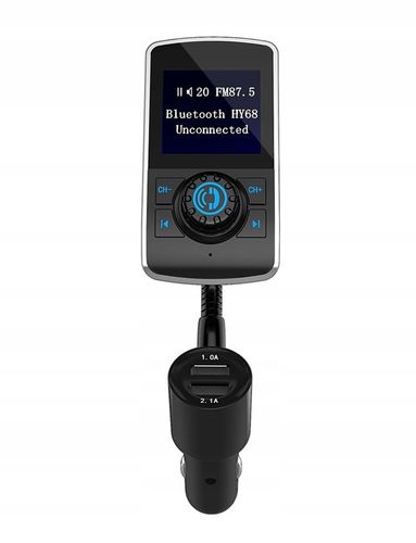Transmiter Bluetooth FM Ładowarka 2x USB MP3 JACK na Arena.pl