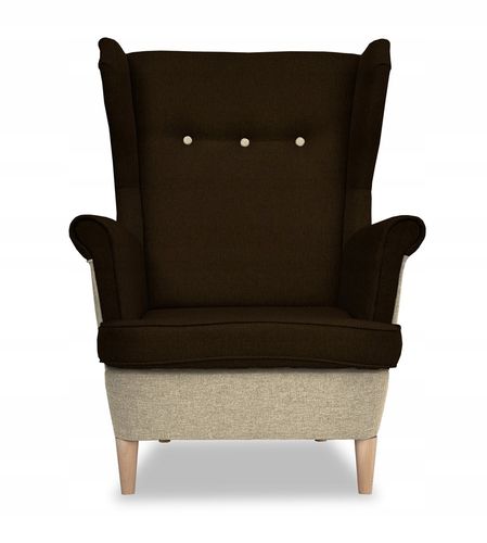 Fotel uszak ARI DUO skandynawski  piaskowo brązowy beżowy na Arena.pl