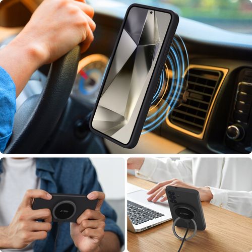 Etui Tech-Protect Liquid Silicone Magsafe do Samsung Galaxy S25+ Black na Arena.pl