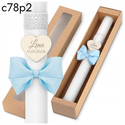 Świeca Komunijna + pudełko - Świeca do Komunii - Imienna Świeca na na Arena.pl