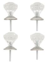 Eleganckie gałki do szafki 4 szt srebrne CHARM