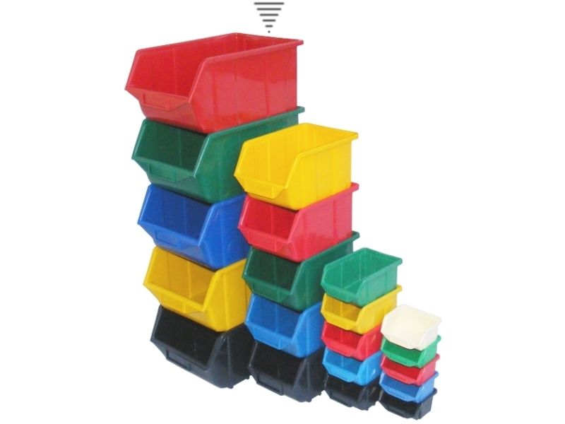 Pojemnik magazynowy - Ecobox duży | Czerwony zdjęcie 4