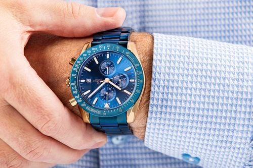 zegarek męski giewont chronograph sapphire niebiesko miedziany gw8720-b5 na Arena.pl