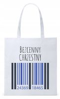 Torba Biała Eco Shopper Dla Chrzestnego Prezent Z Nadrukiem Ze Zdjęciem