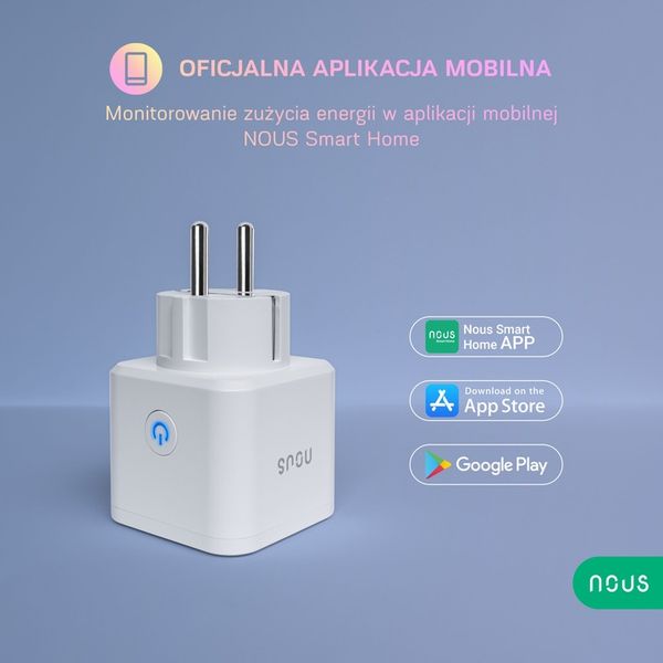 Inteligentne gniazdko WiFi NOUS A7 TUYA WATOMIERZ PROGRAMATOR TIMER zdjęcie 8