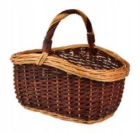 DUŻY Wiklinowy koszyk na ZAKUPY PIKNIK na GRZYBY