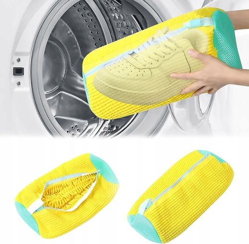 2X WOREK DO PRANIA BUTÓW OBUWIA DO PRALKI Z MIKROFIBRY ŻÓŁTE ZESTAW 2szt na Arena.pl