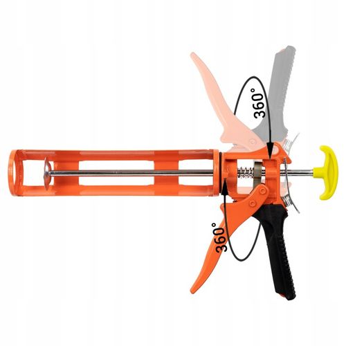 PISTOLET WYCISKACZ do silikonów kartuszy klejów uszczelniaczy SOLIDNY na Arena.pl