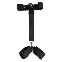 uprząż z kneblem gag ball with hand cuff