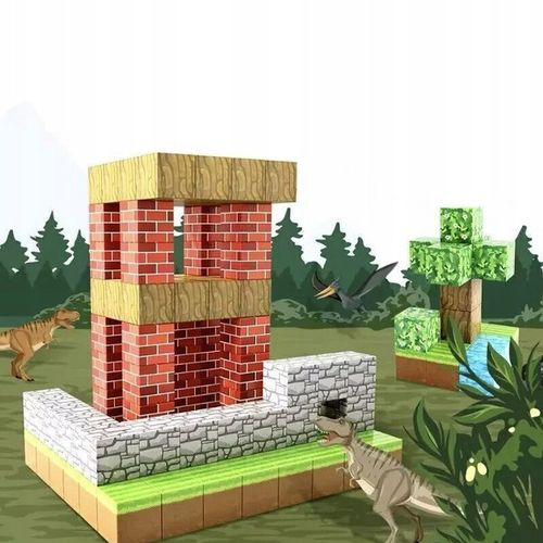 KLOCKI MAGNETYCZNE KLOCKI SZEŚCIANY 100 KLOCKÓW Z MAGNESAMI ŚWIETNY PREZENT na Arena.pl