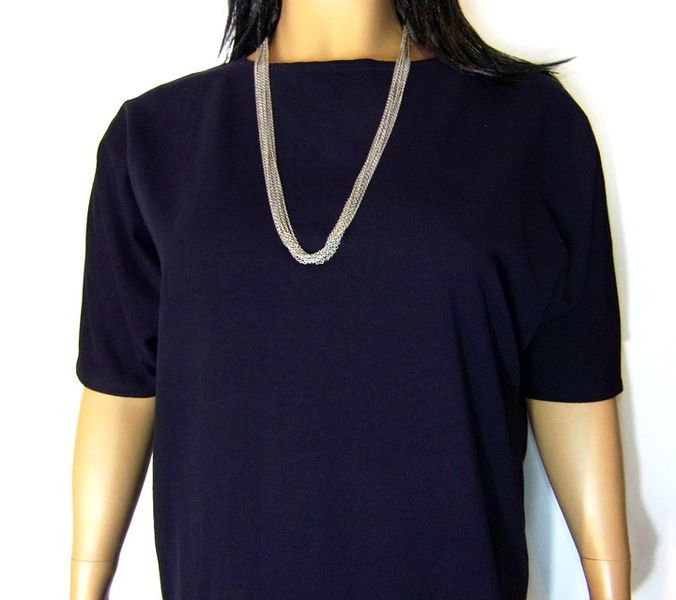 KARKO sukienka granatowa tuba plus size 50/52 zdjęcie 2