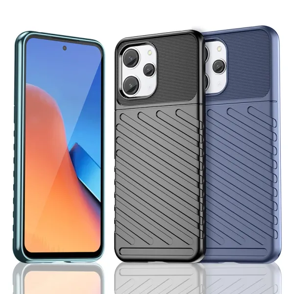 pancerne etui xiaomi redmi 12 thunder case - czarne zdjęcie 3