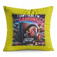 PODUSZKA ŻÓŁTA PREZENT - GAMER GAMEPAD GAMBLING GRY
