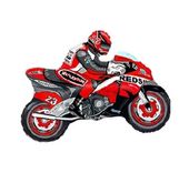 Balon foliowy motor czerwony, 60 cm