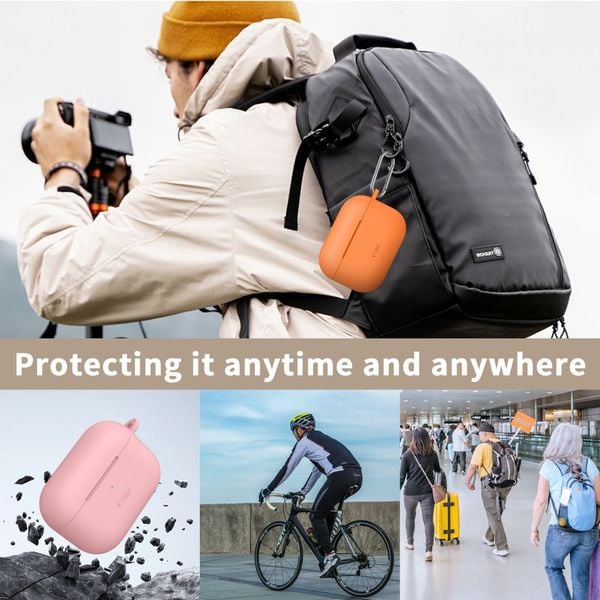 tech-protect silicone hook apple airpods pro 3 crayon grey zdjęcie 8