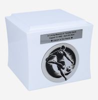 Urna na prochy z piłkarzem Biały / Wzór1 / Tabliczka