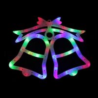 OZDOBA ŚWIĄTECZNA W OKNO DZWONKI LED ZIMNO BIAŁY