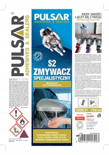 ZMYWACZ DO MARKERÓW SMARÓW WOSKÓW PULSAR S2 750 ml x6 na Arena.pl