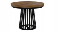 STÓŁ OKRĄGŁY ROZKŁADANY NOGA METAL SALON KUCHNIA 90cm+2x50cm