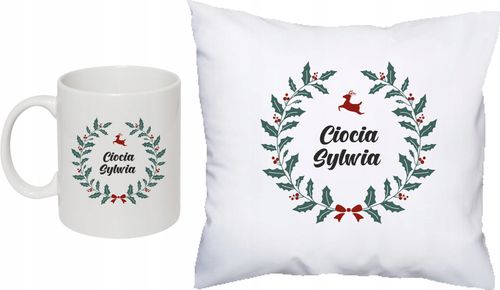 PODUSZKA+KUBEK zestaw prezent Święta Mikołajki na Arena.pl
