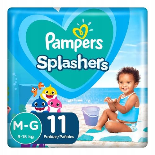PAMPERS SPLASHERS PIELUCHY DO PŁYWANIA KĄPIELI NA BASEN R.4-5 9-15KG 11 SZT na Arena.pl