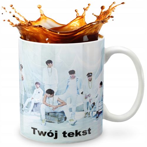 KUBEK 330ml GRAFIKA PREZENT ŚWIĘTA WZÓR - KPOP BLACKPINK BTS GOT7 + IMIĘ na Arena.pl