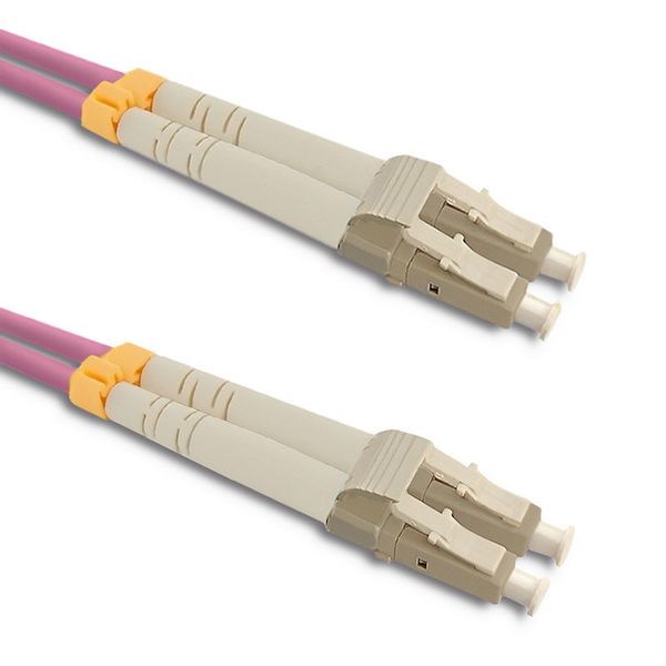Qoltec Patchcord światłowodowy LC/UPC - LC/UPC | Multimode | 50/125 | OM4 | Duplex | 5m zdjęcie 1