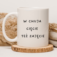 CHAMSKI KUBEK BEZ CENZURY | ŚMIESZNY PREZENT | DO PRACY BIURA DOMU | 330 ml