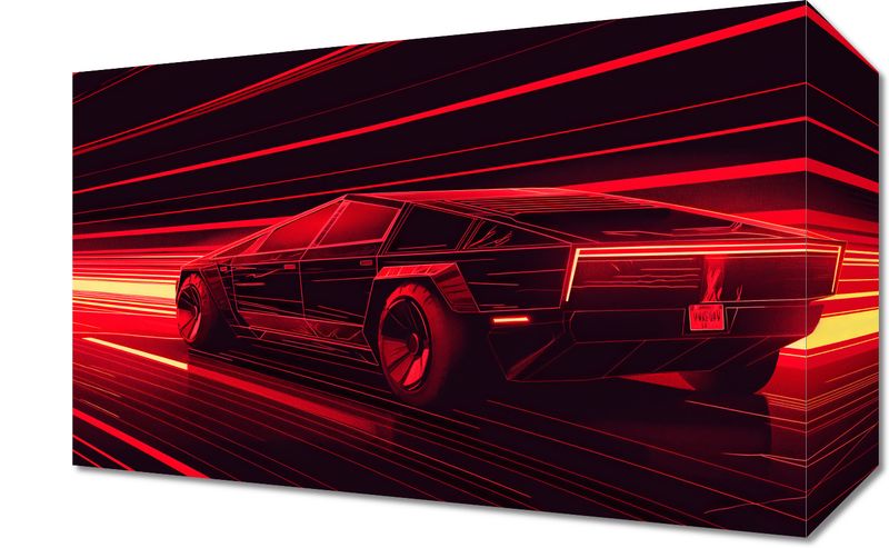 Obraz 30x20cm Prędkość w Czerwonym Neonie zdjęcie 1