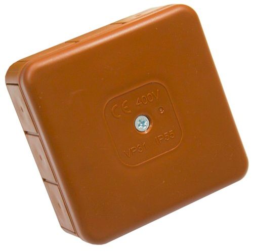 Puszka brązowa natynkowa 031-02 85x85x37 IP55 ViPlast na Arena.pl