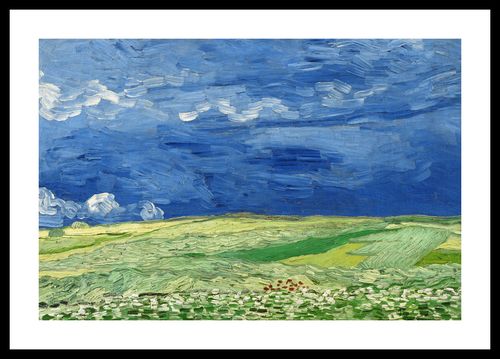 Plakat 60x40cm Wheatfield under Thunderclouds, Van Gogh Vintage na Arena.pl