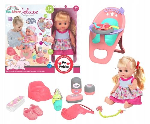 Lalka Martynka bobas pije sika mówi po Polsku krzesełko do karmienia nocnik na Arena.pl