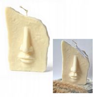 Świeca sojowa wolnostojąca dekoracyjna twarz na prezent nowoczesna handmade