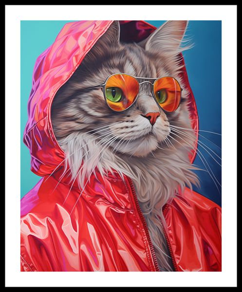 Plakat 40x50cm Kot w Stylu zdjęcie 3