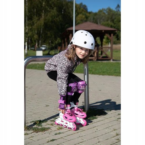 REGULOWANE ŁYŻWOROLKI WROTKI ŁYŻWY DLA DZIECI 4W1 ENERO 30-33 RÓŻOWE na Arena.pl