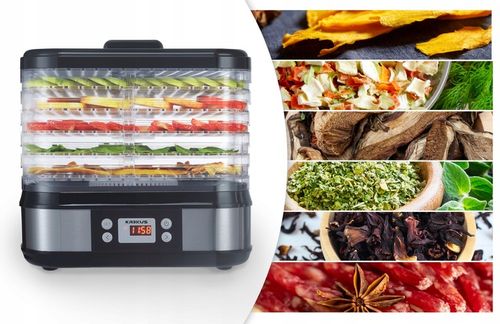 Duża Suszarka spożywcza do Grzybów Owoców Warzyw Dehydrator Timer Krexus na Arena.pl
