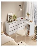 Toaletka komoda szafka biała z szufladami biurko narożne