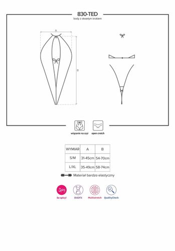 obssesive 830-ted-1 body czarne s/m na Arena.pl