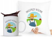 Zestaw Poduszka + Kubek Dla Rolnika Prezent Z Nadrukiem Ze Zdjęciem