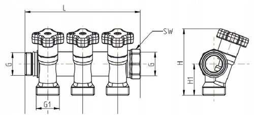 ROZDZIELACZ DO WODY UŻYTKOWEJ CIEPŁEJ ZIMNEJ HERZ 3 punkty na Arena.pl