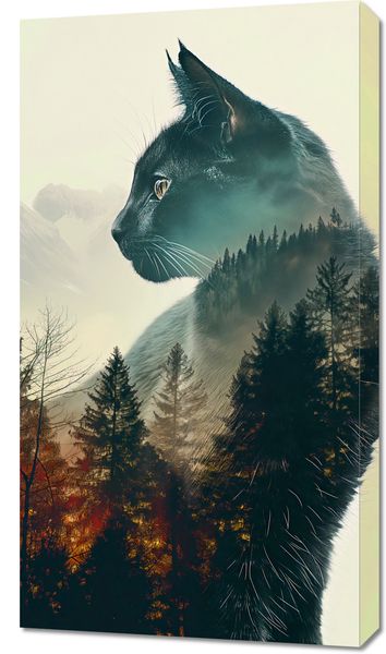 Obraz 50x90cm Koci Duch Lasu zdjęcie 1