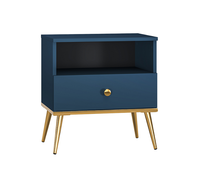 Stolik Nocny / Szafka Nocna 1 Szuflada 1SZ 50 cm Błękit Ciemny MARIANA ML zdjęcie 1