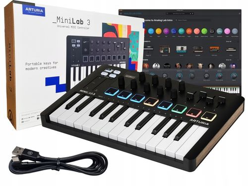 Arturia MiniLab 3 BLACK klawiatura sterująca + darmowy ABLETON ANALOG LAB na Arena.pl