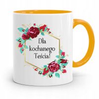Kubek Żółty Dla Teścia Dla Kochanego Teścia! Z Nadrukiem Ze Zdjęciem